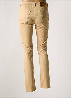 Pantalon slim țesătură poplin mărime normală bej TRUSSARDI JEANS femeie