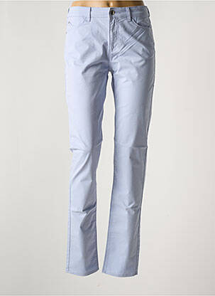 Pantalon slim țesătură poplin mărime normală albastru EMPORIO ARMANI femeie