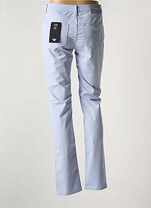 Pantalon slim țesătură poplin mărime normală albastru EMPORIO ARMANI femeie