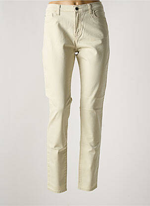 Pantalon slim țesătură poplin mărime normală bej ARMANI femeie