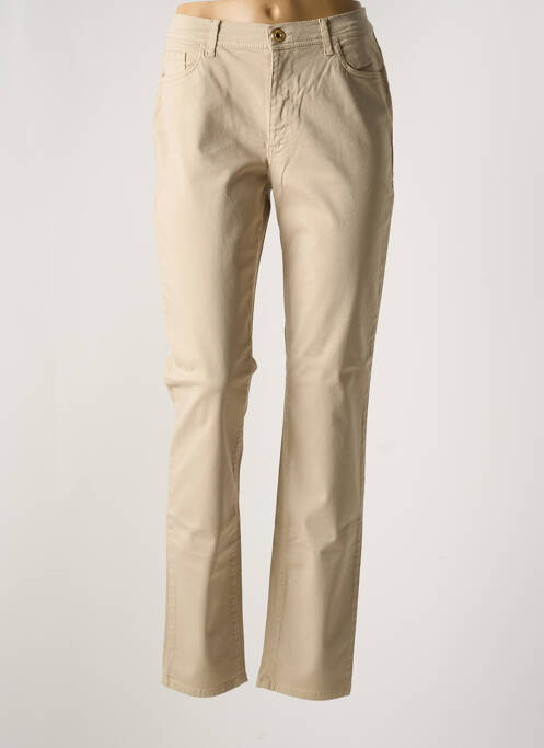 Pantalon drept bej TRUSSARDI JEANS femeie