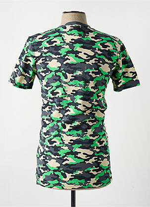 Tricou croială cambrată mâneci scurte verde MAISON MAD bărbat
