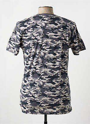 Tricou croială cambrată mâneci scurte gri MAISON MAD bărbat