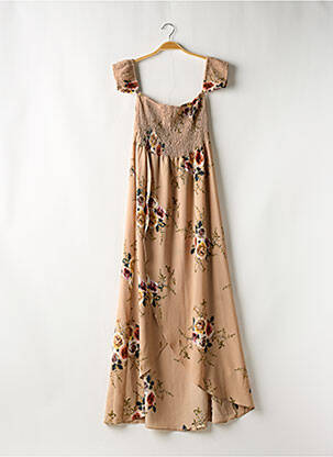 Rochie lungă bej SANS MARQUE femeie