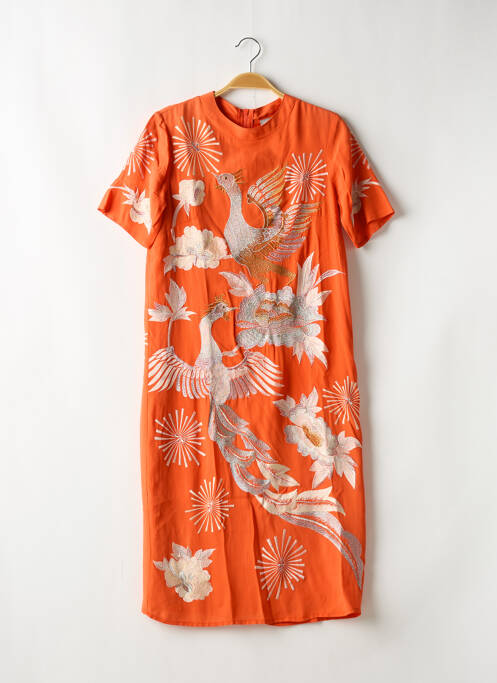 Rochie midi portocaliu ASOS femeie