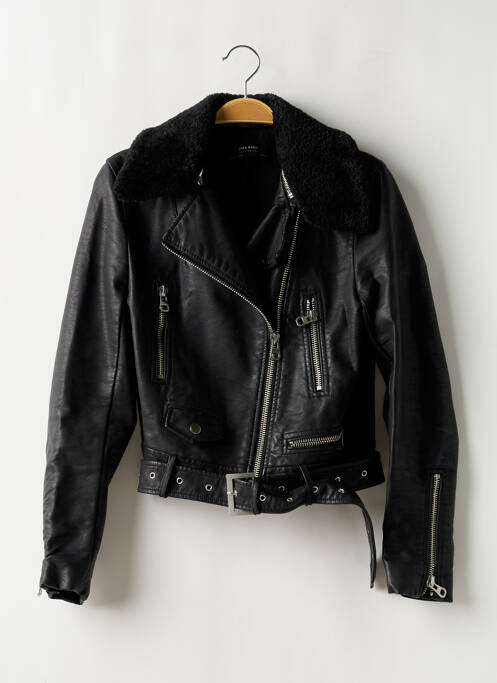 Geci din piele ecologică negru ZARA femeie