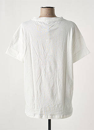 Tricou croială dreaptă mâneci scurte alb MINETTE femeie