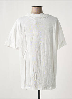 Tricou croială dreaptă mâneci scurte alb MINETTE femeie