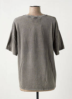 Tricou serigrafie mâneci scurte gri ARTY BLUSH femeie