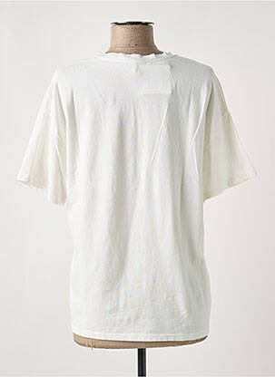 Tricou croială dreaptă mâneci scurte alb ARTY BLUSH femeie