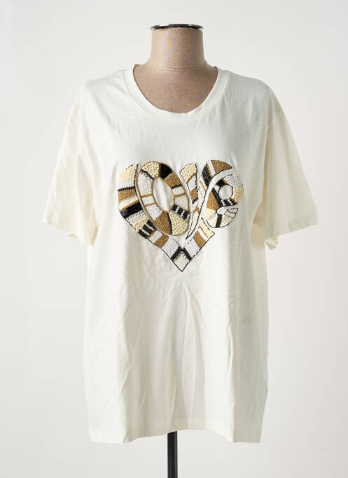 Tricou bej HOLLY & JOEY femeie