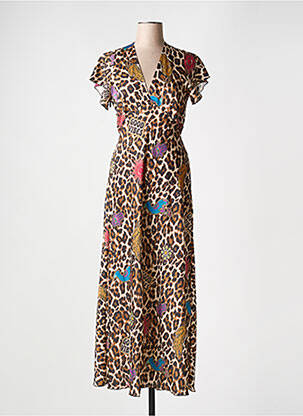 Rochie lungă maro OPULLENCE femeie