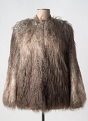 Palton scurt maro IMPREVU femeie