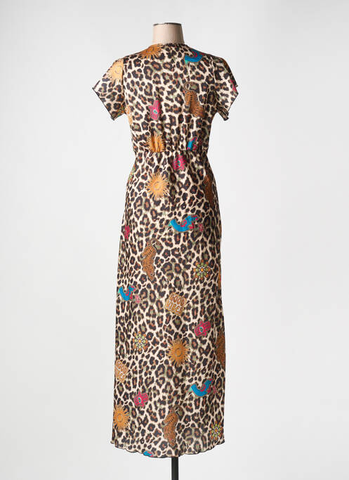 Rochie lungă mâneci scurte mâneci scurte maro HOLLY & JOEY femme