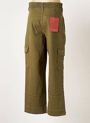 Pantalon cargo croială dreaptă talie înaltă verde MOS MOSH femeie