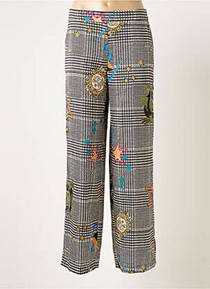 Pantalon larg țesătură crep mărime normală negru SCARLET ROOS femeie