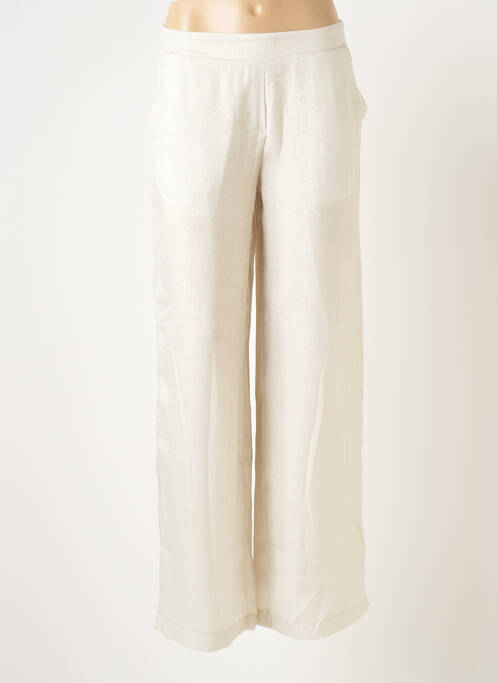 Pantalon drept talie elastică mărime normală bej SCARLET ROOS femme