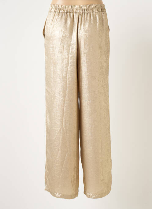 Pantalon drept talie elastică mărime normală auriu SCARLET ROOS femme