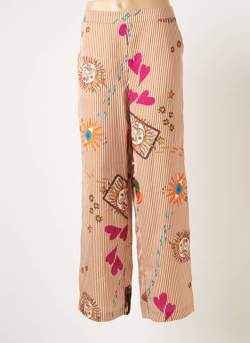 Pantalon larg galben SCARLET ROOS femeie