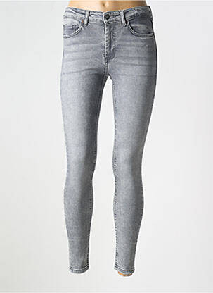 Blugi skinny talie înaltă talie înaltă gri ONLY femeie