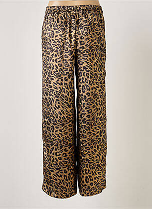 Pantalon larg țesătură crep talie înaltă auriu SCARLET ROOS femeie