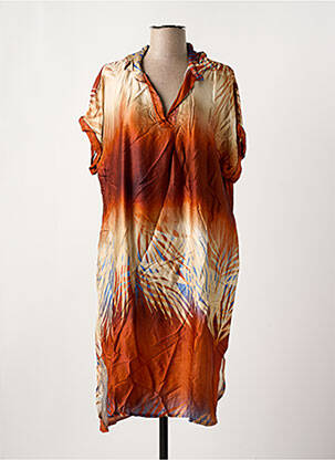 Rochie midi maro NINETTE femeie