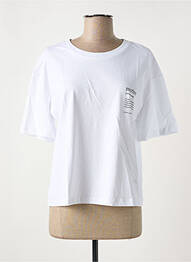 Tricou serigrafie flockată mâneci scurte alb NINETTE femeie