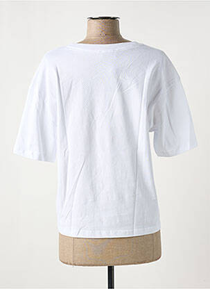 Tricou serigrafie flockată mâneci scurte alb NINETTE femeie