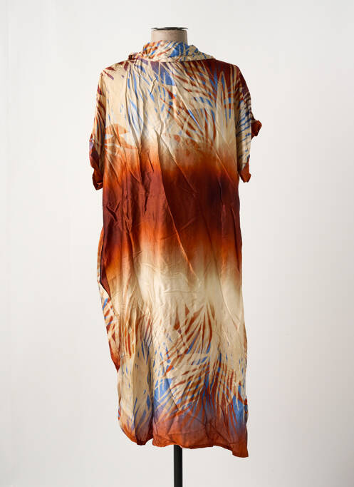 Rochie midi maro NINETTE femeie