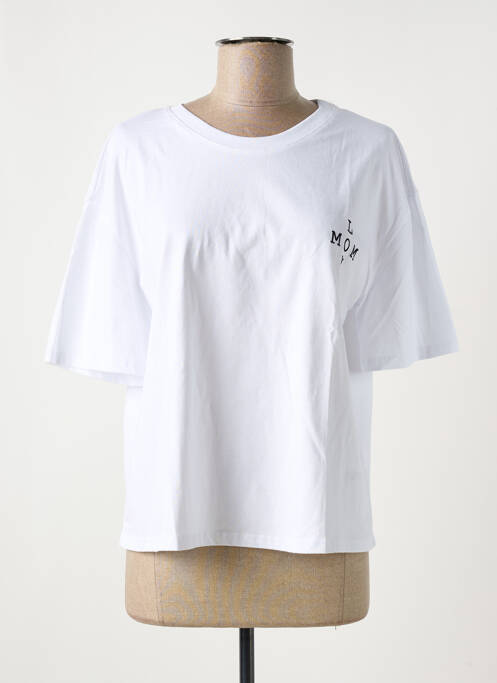 Tricou croială cambrată mâneci scurte alb NINETTE femme