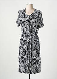Rochie midi imprimeu fantezie mâneci scurte negru RINGELLA femme