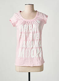 Pijama mâneci scurte roz BANANA MOON femme