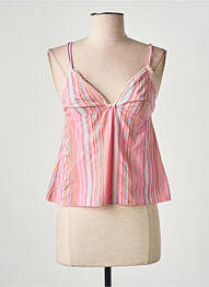Top/caraco bretele elastice reglabile roz LOU femme