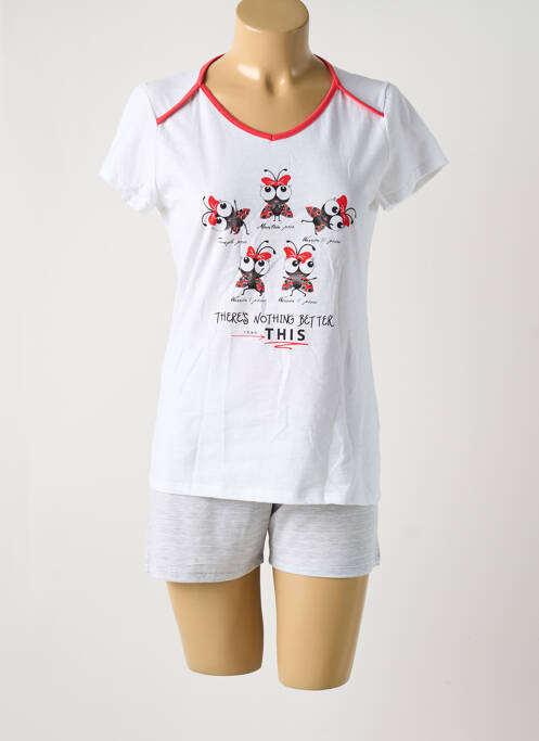 Pijamale scurte alb MASSANA femeie