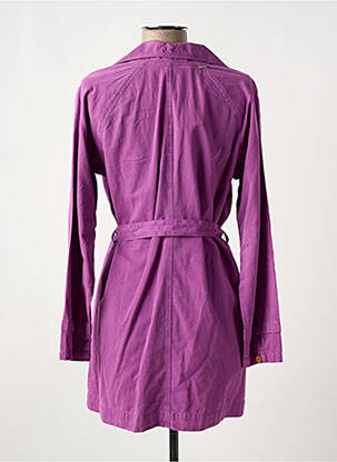 Trench țesătură poplin fără glugă violet AGATHE & LOUISE femeie
