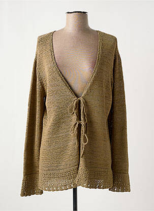 Vestă cu mâneci lungi verde FINETTE femeie