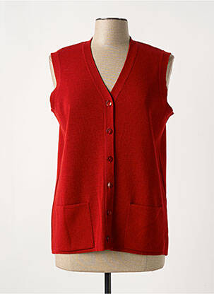 Vestă fără mâneci roșu FIL & MAILLE femeie