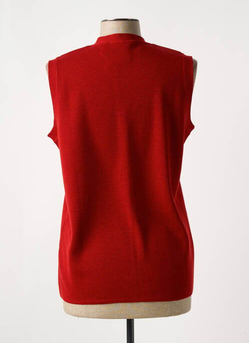 Vestă fără mâneci roșu FIL & MAILLE femeie