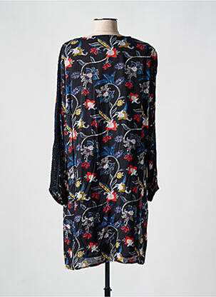 Rochie midi imprimeu floral mâneci lungi albastru THALASSA femeie