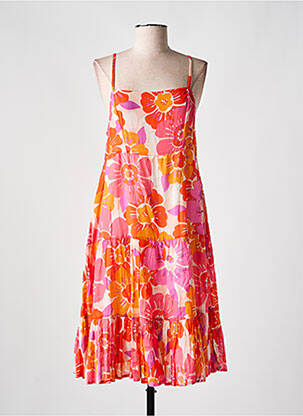 Rochie midi croială fluidă bretele subțiri portocaliu L'ATELIER D'ANNA femme