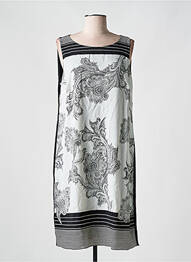Rochie midi imprimeu fantezie fără mâneci negru TELMAIL femme