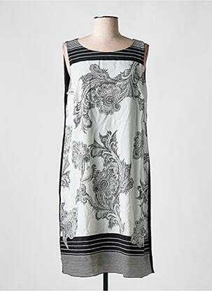 Rochie midi imprimeu fantezie fără mâneci negru TELMAIL femme