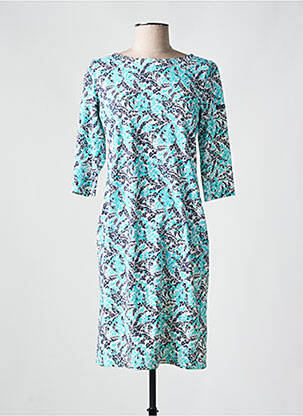 Rochie midi imprimeu floral mâneci 3/4 albastru SAINT JACQUES femeie