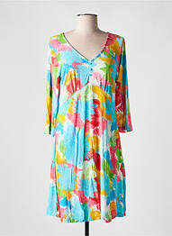 Rochie midi croială fluidă mâneci lungi albastru AGATHE & LOUISE femeie