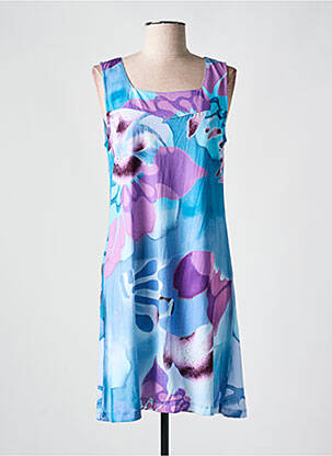 Rochie midi croială fluidă fără mâneci albastru AGATHE & LOUISE femeie
