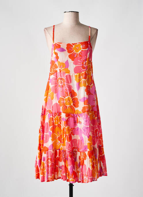 Rochie midi imprimeu floral bretele subțiri portocaliu L'ATELIER D'ANNA femme