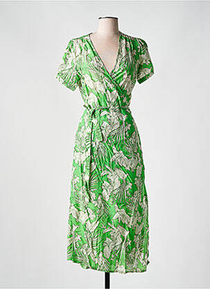 Rochie lungă mâneci scurte mâneci scurte verde AGATHE & LOUISE femeie
