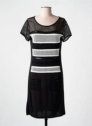 Rochie midi mâneci scurte mâneci scurte negru ANANKE femme