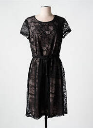 Rochie midi închidere cu fermoar la spate mâneci scurte negru BETTY BARCLAY femme