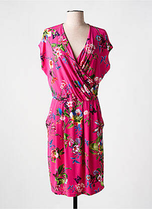 Rochie midi imprimeu floral mâneci scurte roz BETTY BARCLAY femeie